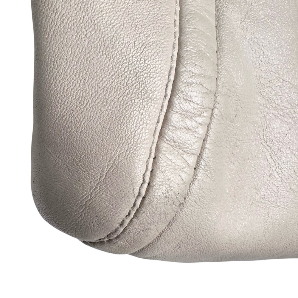Coach Ivory Leather Pleated Top Handle Bag Cream 13411 - Picture 13 of 16